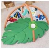 Tropical Leaf Baby Play Mat with Activity Gym