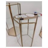 Modern Glass Hurricane Lantern Set 3 set