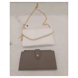 White Envelope Wristlet Clutch & Wallet