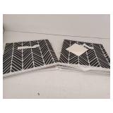 DII Nonwoven Polyester Cube Herringbone Black Square 11x11x11 Set of 2