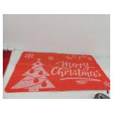 Buffalo Plaid Cotton Door Mat 24X36 in and Merry Christmas Mat