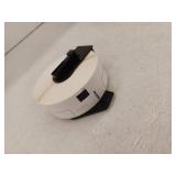 BROTHER Printer Label, 3 1/2 in Label Wide, 1 1/8 in Label Height, White, 1 in Core Dia.
