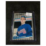 1989 Fleer John Smoltz Atlanta Braves Rookie Baseball Card