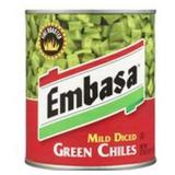 Embasa Diced Mild Green Chiles, 27 Oz