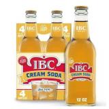 IBC Cream Soda Made with Sugar  Glass Bottles  12 Fl Oz  4 Count