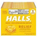 HALLS Honey Lemon Cough Drops 20 Packs of 9