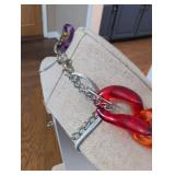 Colorful Lucite Chain Link Necklace