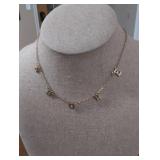 Dainty Letter Charm Chain Necklace - Adore