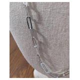 Sterling Silver Rectangular Link Chain Necklace