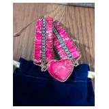 Pink Turquoise Heart Bracelet by Auraglee