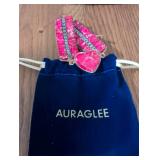 Pink Turquoise Heart Bracelet by Auraglee