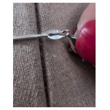 Sterlimg Silver Floral Statement Necklace and Earring Set marked 925