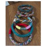 Handcrafted Beaded Roll-On Bracelets Set
