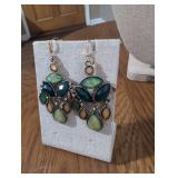 Art Deco Style Opal and Crystal Jewelry Set