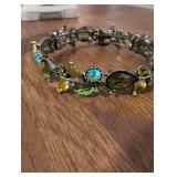 Art Deco Style Opal and Crystal Jewelry Set