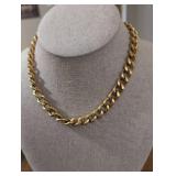 Classic Gold Plated Curb Chain Necklace and bracelet