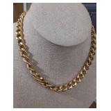 Classic Gold Plated Curb Chain Necklace and bracelet