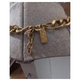 Classic Gold Plated Curb Chain Necklace and bracelet