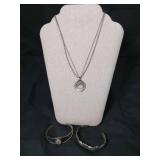 Sterling Silver Jewelry Set with Mother of Pearl