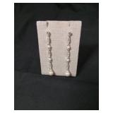 Pearl and Crystal Drop Earring and Bracelet Set