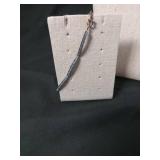 Sterling Silver Snake Chain Necklace with Charm Beads and Crystal Tennis Bracelet Set