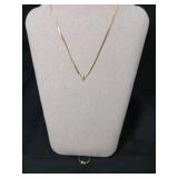 14K Gold Jewelry Set with Ruby Ring and Diamond Herringbone Necklace