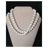 Classic White Pearl Y-Drop Necklace