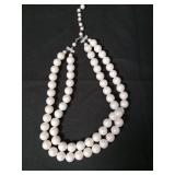 Classic White Pearl Y-Drop Necklace