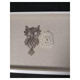 Decorative Owl Pendant and Lace-Style Charm Set