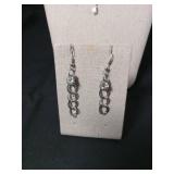 Crystal Drop Pendant & Chain Link Earrings Set