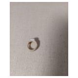 Pearl and Crystal Fan Earrings Set with Jade Ring