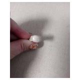 Pearl and Crystal Fan Earrings Set with Jade Ring