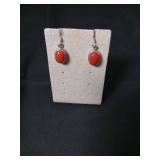 Red Coral Sterling Silver Jewelry Set