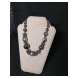 Chunky Silver-tone Mixed Bead Statement Necklace
