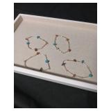 Multi-Gemstone Silver Link Necklace