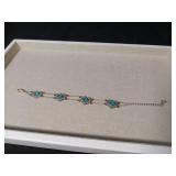 Elegant Blue Crystal Heart Necklace