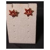 Red Poinsettia Jewelry Set