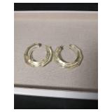 Geometric Clear Lucite Hoop Earrings