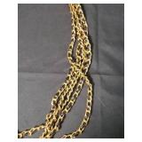 Multi-Strand Gold Chain Necklace