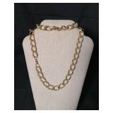 Classic Gold Tone Chunky Chain Necklace