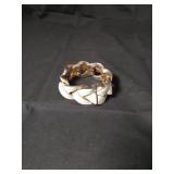 1960s Gold Tone Jewelry Set with Amber Crystals