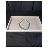 Multi-Color Crystal Leaf Design Necklace and Earrings