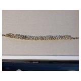 Multi-Color Crystal Leaf Design Necklace and Earrings