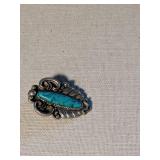 Native American Sterling Silver Turquoise Ring