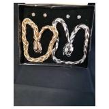 Braided Mesh Necklace Set