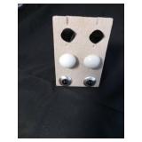 Mid-Century Modern Jewelry Set with Geometric Silver Necklace