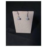 Gray Crystal and Leopard Print Tassel Jewelry Set