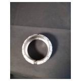 Modern Jewelry Set - Red Jasper Donut Pendant & Geometric Bangle