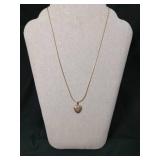 Gold-Tone Heart Photo Locket Necklace