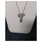 Grandma Charm Necklace with Birthstone Accents